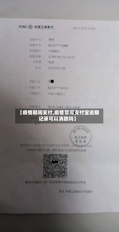 【疫情期间支付,疫情期间支付宝逾期记录可以消除吗】