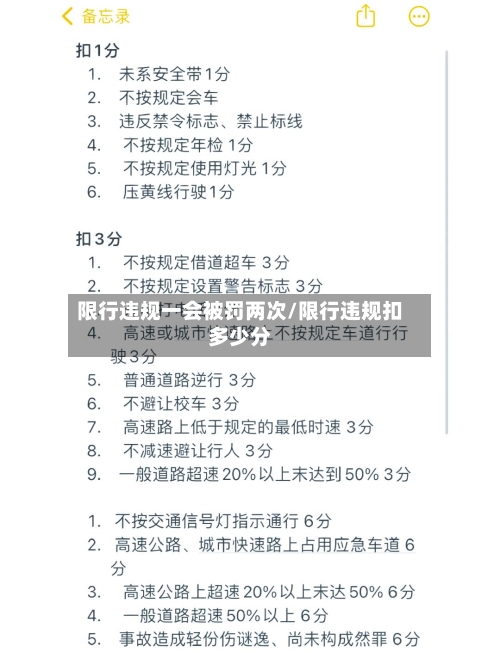 限行违规一会被罚两次/限行违规扣多少分-第3张图片