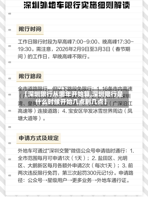 【深圳限行从哪年开始算,深圳限行是什么时候开始几点到几点】
